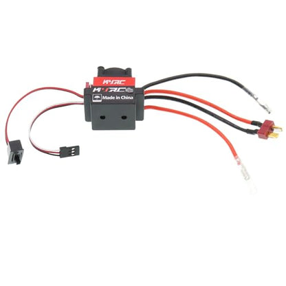 RC Car 60A Brushed ESC Electric Speed Controller 6V/2A BEC Compatible with Traxxas TRX4 TRX6 D90 HSP Tamiya Redcat Axial SCX10 HPI 4WD Truck 1/10 RC Truck Car Crawler (T Plug with Cooling Fan) - style: T Plug with Cooling Fan