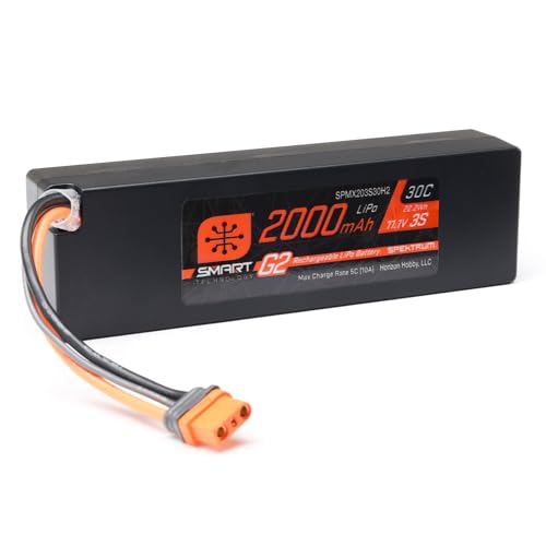 Spektrum 11.1V 2000mAh 3S 30C Smart G2 LiPo Battery | SPMX203S30H2, IC2 Connector