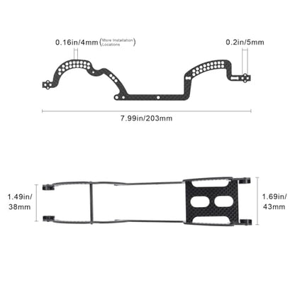 Carbon Fiber LCG for 1/18 Traxxas TRX4M Defender Bronco Chassis Frame Kit Upgrades Parts