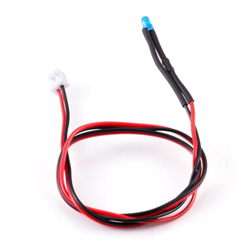 4PCS RC Car PH2.0 Single End Interface Light Headlights Taillight Accessories for 1/14 Tamiya RC Truck Tractor Model Car Upgrade Replacement Parts (Blue) - color: Blue
