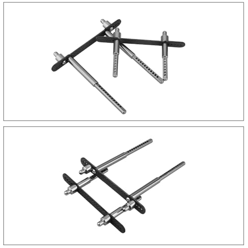 Aluminum Adjustable Body Post Mounts Front and Rear Shell Column for Axial SCX10 II 90046 90047 1/10 RC Crawler Car Parts (Titanium) - color: Titanium