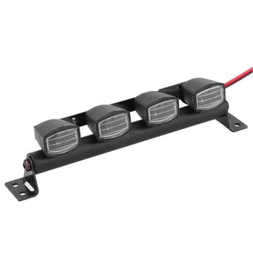 4pcs LED Roof Light Bar for /10 RC Crawler SCX10 TRX4 Defender, Universal Fit Plastic Model Car Accessory, Exquisite Design Service Life Strip Lighting Hobby Grade Kit Fans - size: 4 lights
