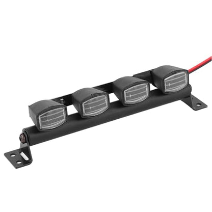 4pcs LED Roof Light Bar for /10 RC Crawler SCX10 TRX4 Defender, Universal Fit Plastic Model Car Accessory, Exquisite Design Service Life Strip Lighting Hobby Grade Kit Fans - size: 4 lights