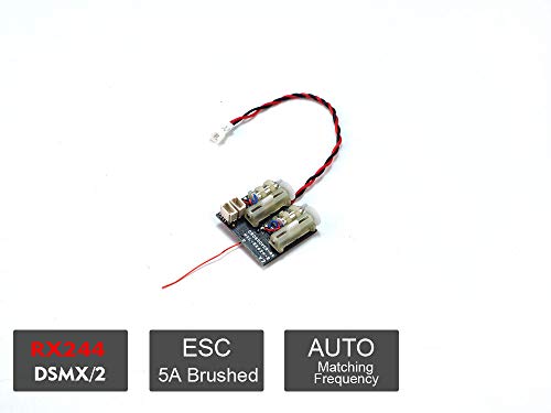 2.4G 4CH/5CH/6CH/7CH Mini Receiver Support DSM2/ DSMX Protocol Built-in Brushed /Brushless ESC Regulator (RX244)