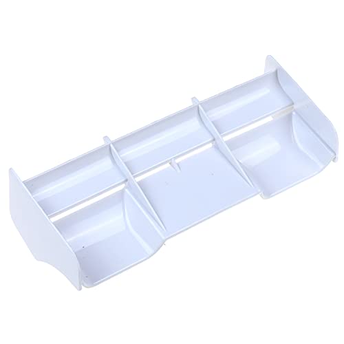 1:8 Scale RC Off-Road Car Rear Spoiler Plastic Tail Wing Accessories for 1/8 Model Off Road Buggy Drift Racing Truck Vehicle for HPI HSP (White) - color: White