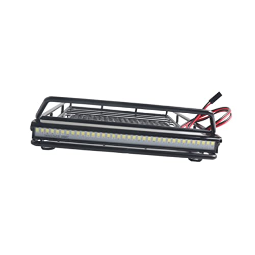 Simulation Climbing Car Luggage Rack Light Car Roof Luggage Carrier Rack Storage Shelf for Rc Crawler - size: 24.80X14.10X2.30CM