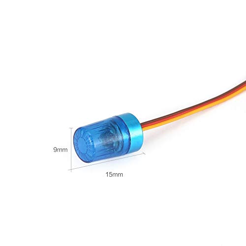 LED Strobing Rotating Flashing Light 9x15mm Lamp for RC Model Police Firefighting Ambulance Car Truck Lighting (Blue) - color: 9x15mm, Blue