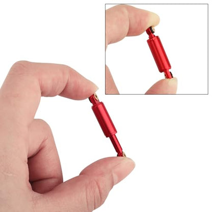 Built-in Spring Front Rear Shock Absorbers Set For 1/24 Axial SCX24 LOSI Micro-B 2WD Buggy LOS00007 Rc Crawler Car Parts Metal Upgrade (red) - color: red