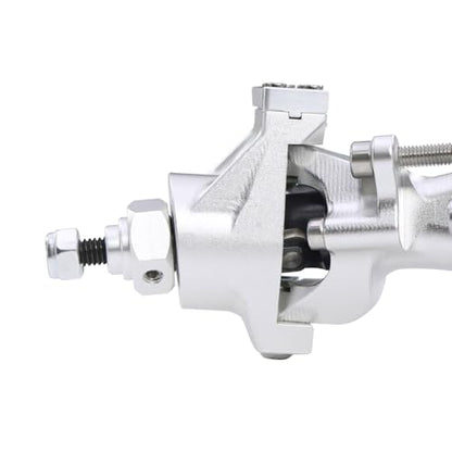 F10T Aluminum Front Rear Straight Axle Complete for 1/10 RC Crawler Axial SCX10 II Vanquish VS4-10 Phoenix F10T Upgrade Parts (Silver Set) - color: Silver Set