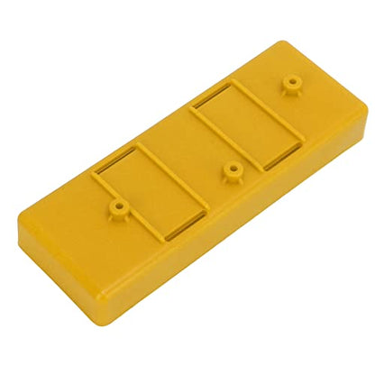 RC Plastic Battery Box, Plastic Battery Tray Case with Nylon Cable Ties, 49x145x8mm Internal Size, Lightweight Chassis Mount for SCX10 D90 90046 RC Vehicles (Yellow)