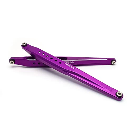 Treal Aluminum 7075 CNC Machined Rear Trailing Arms(2) for Axial 1/10 RBX10 Ryft (Purple) - color: Purple
