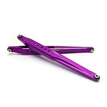Treal Aluminum 7075 CNC Machined Rear Trailing Arms(2) for Axial 1/10 RBX10 Ryft (Purple) - color: Purple