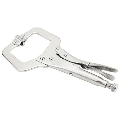 JOIKIT 6PCS 11 Inch C-Clamp Locking Pliers, Welding Pliers, Vise Grip C-Clamp with Swivel Pads for Carpentry, Welding, Electrical Equipment - size: 11 Inch 6 PCS