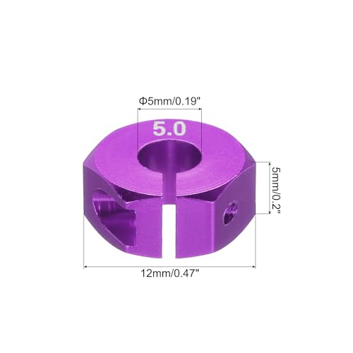 MECCANIXITY Aluminum 12mm Wheel Hex Hubs Drive Adapters Purple 5mm Thickness with Screws and Pins for RC Car Upgrade Replacement Parts 4Pcs - color: Purple, size: 5mm