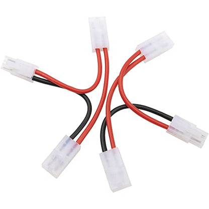 2Pcs HIRCQOO RC Car Serial Series Cable Adapter Compatible with XT90 Large Tamiya Traxxas EC5 XT60 EC3 T Plug for RC Truck Boat Lipo Battery ESC (Tamiya Plug 1 Male to 2Female) - style: Tamiya Plug 1 Male to 2Female