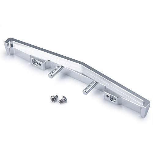 Aluminum RC Front Bumper for Axial SCX24 AXI00001 T1/T2 C10 1/24th RC Crawler Truck Car (Silver) - color: Silver
