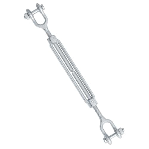 5/16" Jaw Jaw Turnbuckle Galvanized Jaw and Jaw Turnbuckle, Jaw Jaw Closed Body Marine Turnbuckle Jaw, 2500lbs Working Load Limit, Durable for Wire Rope Cable (5/16" x 4-1/2") - style: Jaw & Jaw-5/16 x 4-1/2