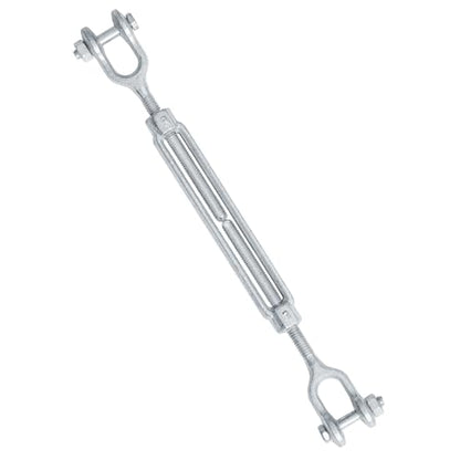 5/16" Jaw Jaw Turnbuckle Galvanized Jaw and Jaw Turnbuckle, Jaw Jaw Closed Body Marine Turnbuckle Jaw, 2500lbs Working Load Limit, Durable for Wire Rope Cable (5/16" x 4-1/2") - style: Jaw & Jaw-5/16 x 4-1/2