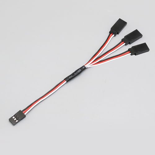 10PCS RC Servo Y Extension Cable 3-Pin Male to 3 Female Y Harness Splitter, 200mm Servo Extension Wire Compatible with JR Futaba JST for RC Car Airplane Helicopter - style: 1 Male to 3 Female