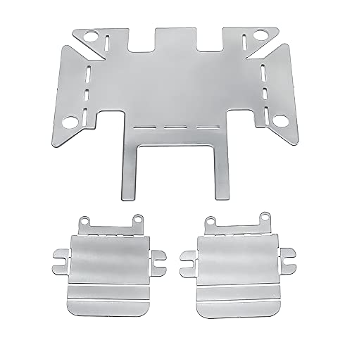 Stainless Steel Chassis Center Skid Plate Armor Guard for TRX4M Bronco Defender 1/18th RC Crawler Car Upgrades
