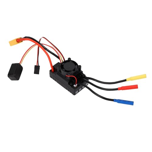 Yunseity Brushless ESC 60A, RC Electronic Speed Controller Replacement for 1:10 Buggy On Road Off Road, Brushless RC Car ESC with Cooling Fan, Motor Controller for Hobby