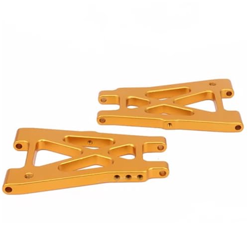 RC Swing Arm Part for Kyosho for Optima 4Wd 1/10 2PCS Aluminum Rear Lower Suspension Arm Upright Set Rc Model Car for Buggy Off-Road Repair Parts(Yellow) - color: Yellow