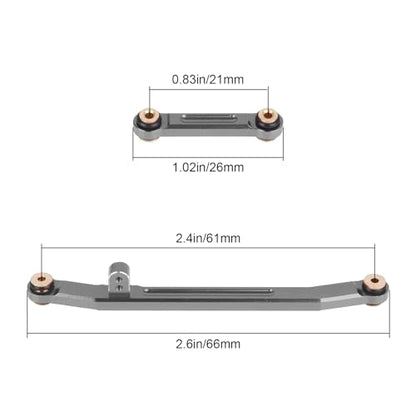 Aluminum Steering Rod Tie Links Set High Tightening Linkage for 1/24 RC Crawler Axial SCX24 Gladiator Deadbolt C10 Bronco B17 Upgrades