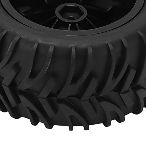 Generic 4PCS RC Plastic Wheel Rim Rubber Tires with 10 Spoke Set, for Truck 1/8 1/10 Remote Control Car
