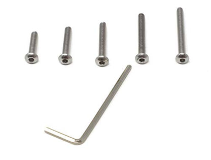 iexcell 100 Pcs M4 x 20/25/30/35/40 Stainless Steel 304 Hex Socket Button Head Cap Screws Bolts Assortment Kit - size: M4 x 20/25/30/35/40mm