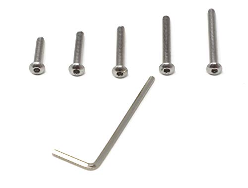 iexcell 100 Pcs M4 x 20/25/30/35/40 Stainless Steel 304 Hex Socket Button Head Cap Screws Bolts Assortment Kit - size: M4 x 20/25/30/35/40mm