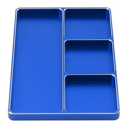 Universal Aluminum RC Screw Tray Magnet Screws Holder Plate Screw Organizer Tool Compatible with Redcat Traxxas Arrma HPI Axial Wltoys RC Car Boat Helicopters Airplane (Blue) - color: Blue