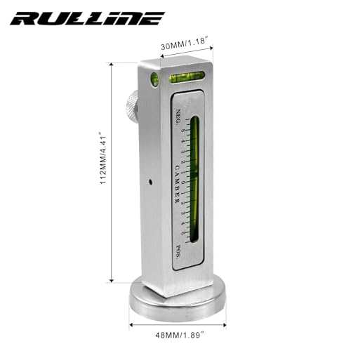 RULLINE Aluminum Alloy Magnetic Camber&Caster Gauge Wheel Alignment Tool | Universal for Car Truck RV Strut Alignment - size: Aluminum Alloy