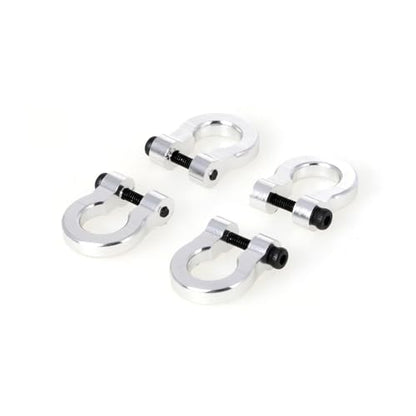 LCX 1/10th RC Crawler Car 4PCS Aluminum Bumper Tow Shackle Set for TRX4 TRX6 SCX10 II SCX10 III SCX10 PRO Gen7 Gen8 Gen9, Upgrades Parts Accessories (Silver - CNC) - color: Silver - Cnc