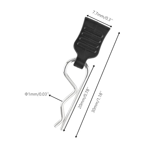 50 Pieces 1mm Universal RC Body Clips with Pull Tabs Car Clips RTR Clip Pins H165 Spare Parts for 1:14 1:16 1:18 Scale Redcat HPI Himoto HSP Exceed RC Car SCX24 TRX4M Truck (Black) - color: 1.0mm