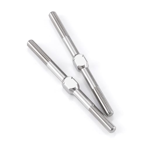 RCHUBAM 2PCS RC Turnbuckles Camber M3 Link Rod for 1/10 TRX-4 Slash 4X4 | 1 Pairs 14mm-50mm Suspension Rod,Alloy Steering Linkage Tie Rods - style: 45mm