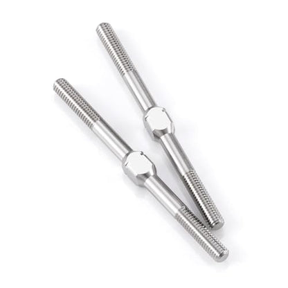 RCHUBAM 2PCS RC Turnbuckles Camber M3 Link Rod for 1/10 TRX-4 Slash 4X4 | 1 Pairs 14mm-50mm Suspension Rod,Alloy Steering Linkage Tie Rods - style: 45mm