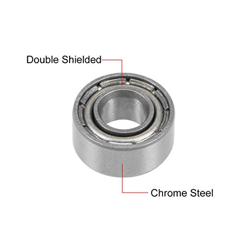uxcell 684ZZ Deep Groove Ball Bearing 4x9x4mm Double Shielded Chrome Steel Bearings 5-Pack - size: 4mmx9mmx4mm