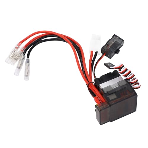 320A RC Brushed ESC for 7.4 to 16V Voltage 2 to 4S LiPo 6 to 12 NiMH Brushed ESC Electronic Speed Controller for 1/10 RC Car Boat
