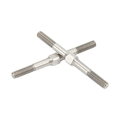 2Pcs RC Steel Turnbuckle M4 48mm RC Turnbuckle Link for ARRMA Granite for Big Rock for Typhoon for Senton 3S Brushless Brushed Series 1/10 RC Cars