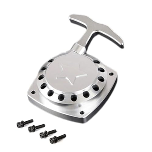 CNC Metal Easy Start Pull Starter (Silver) | for 1/5 HPI ROFUN ROVAN KM BAJA Losi 5ive T FG Zenoah CY 32CC 36CC Engine Rc Car Parts - color: Silver