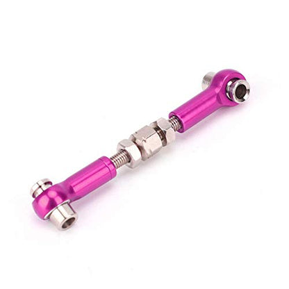 RC Tie Rod Set, 6PCS Adjustable Servo Linkage 47mm for 1/12 and 1/10 Drift car Truck Part()