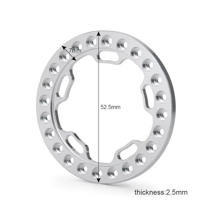 RC Models For TRX-4 For Axial For SCX10 D90 1/10 RC Crawler Car Model Parts 4Pcs/set Metal Alloy Replacement 1.9inch Beadlock Wheel(Silver) - color: Silver
