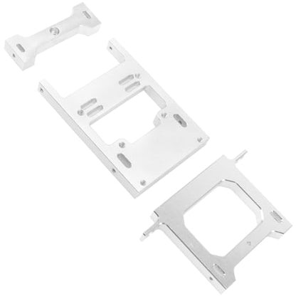 Metal Steering Servo Mount Fixed Bracket & Rear Bumper Trailer Hook Compatible with WPL B1 B14 B16 B24 B36 1/16 RC Car Upgrade Parts