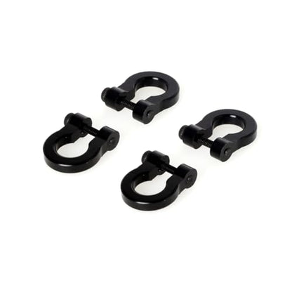 LCX 1/10th RC Crawler Car 4PCS Aluminum Bumper Tow Shackle Set for TRX4 TRX6 SCX10 II SCX10 III SCX10 PRO Gen7 Gen8 Gen9, Upgrades Parts Accessories (Black - CNC) - color: Black - Cnc