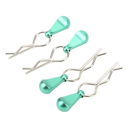 RC Car Body Clips Pull Tabs1/1 RC Body Clips Pins with Pull TabsBody with Tabs for 1/8 Car, /1RC Pins Tabs High Strength 4Pcs Great Durability (Green) - color: Green