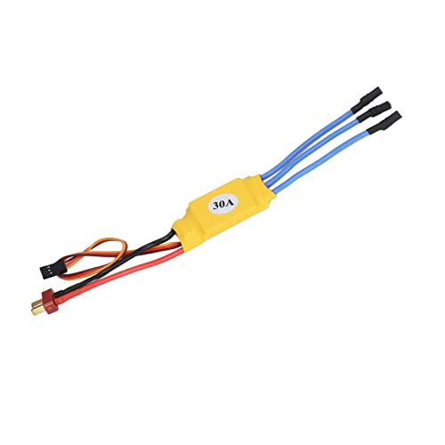Brushless Motor ESC 30A 300000RPM High Speed Multi-Protection Auto Throttle Brushless Electronic Speed Controller for 2 Pole Internal Rotation Motor
