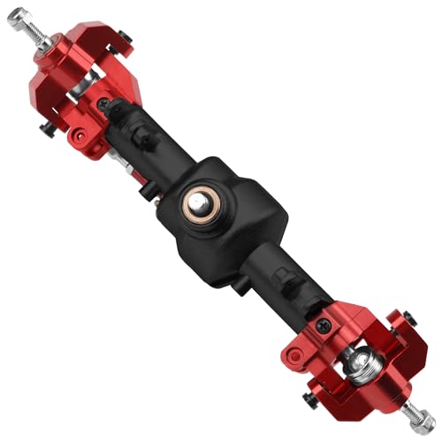 Metal Front & Rear Portal Axle Set Upgrades Parts Compatible with 1/12 MN128 G500 MN86K MN86KS MN86S RC Crawler Car (Black) - color: Black