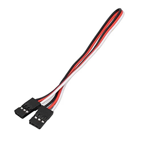10PCS 3 Pin Servo Extension Cable Futaba JR RC Car Helicopter Aircraft Brass Core Connector Wire (200mm Female to Female) - size: 200mm female to female