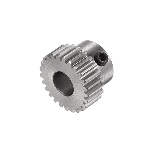 HARFINGTON Pinion Gear 5mm Bore 25T Mod 0.5 Stainless Steel Spur Diff Differential Motor Gear RC Car Replacement Parts - style: 25T