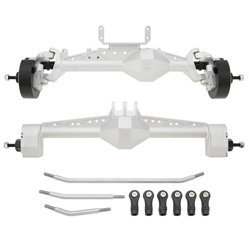 MEUS RACING Capra 1.9 Portal Axles Kit with Isokinetic 3-Section CVDs and Ackerman Steering Structure for Axial Capra 1.9 4X4 and DIY SCX10 SCX10 II Upgrades Parts (Standard-Silver) - color: Standard-silver